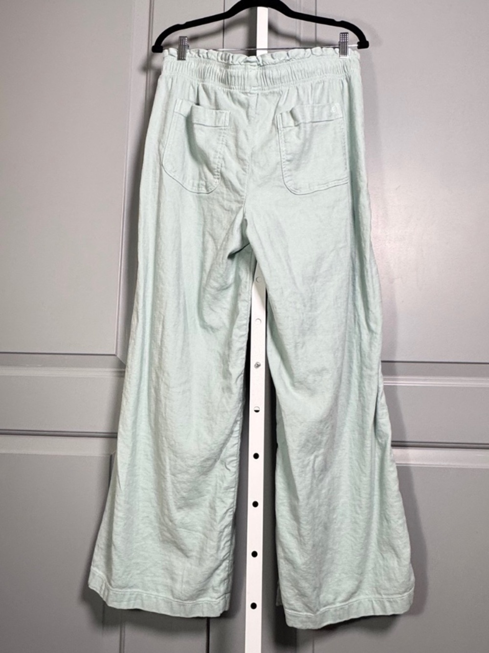 American Eagle Outfitters Light Aqua Wide Leg Pants Sz M - Picture 4 of 4